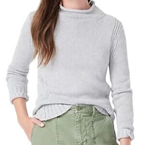J. Crew Always 1988 roll neck sweater Heather Gray